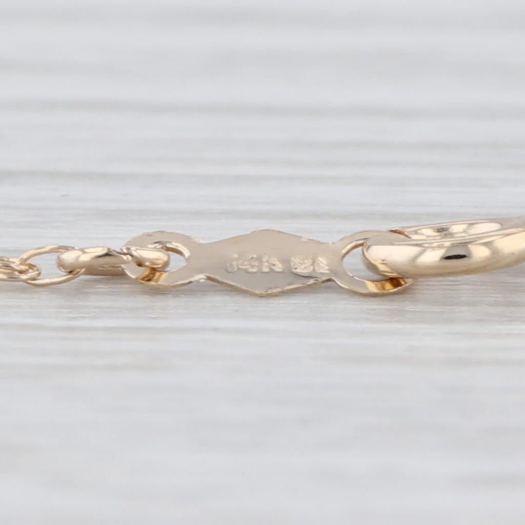 Fine Rope Chain Necklace 14k Yellow Gold 18" 1.2mm