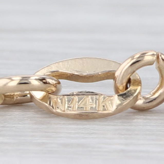 Box Chain Necklace 14k Yellow Gold 15.25" 1.1mm