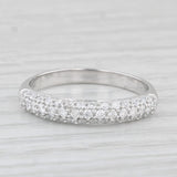 0.50ctw Diamond Wedding Band 14k White Gold Size 8.75 Anniversary Ring Stackable