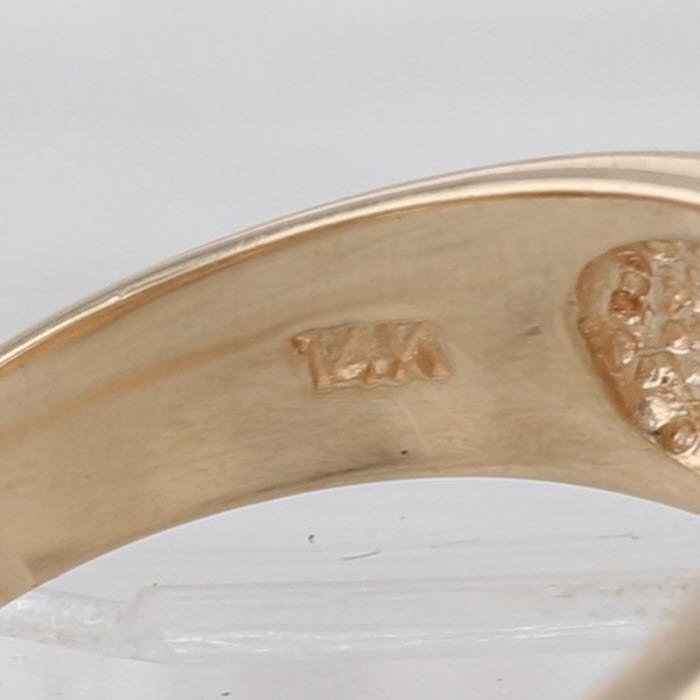 0.80ctw Pave Diamond Domed Ring 14k Yellow Gold Size 6.25-6.5