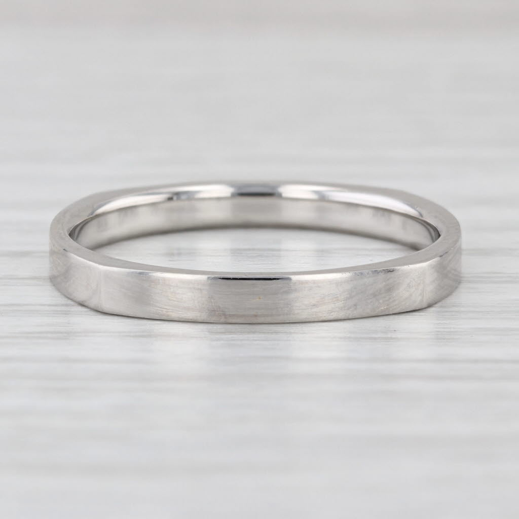 Euroshank Beveled Band Platinum Size 10.5 Ring Stackable Wedding Ring