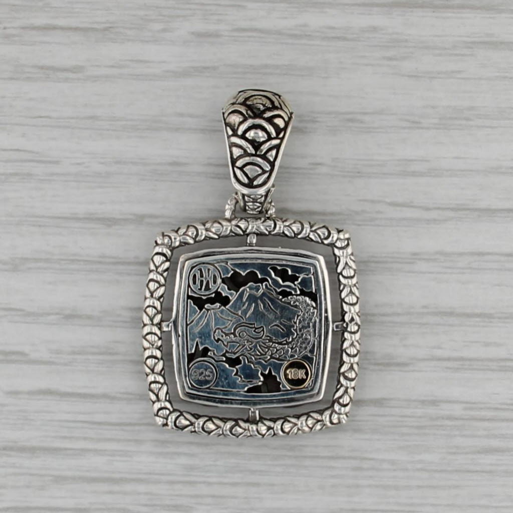 John Hardy Naga Dragon Pendant Sterling Silver 18k Gold