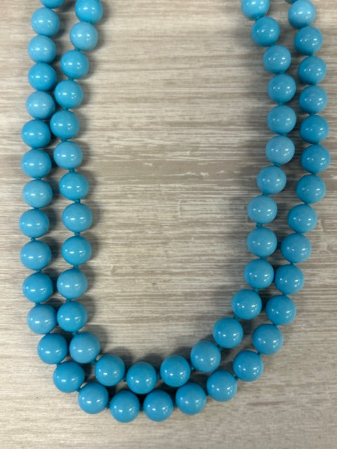 Dark Gray Ross Simons 1.90ctw Diamond Lab Created Turquoise Bead Necklace 18k Gold w/ Box