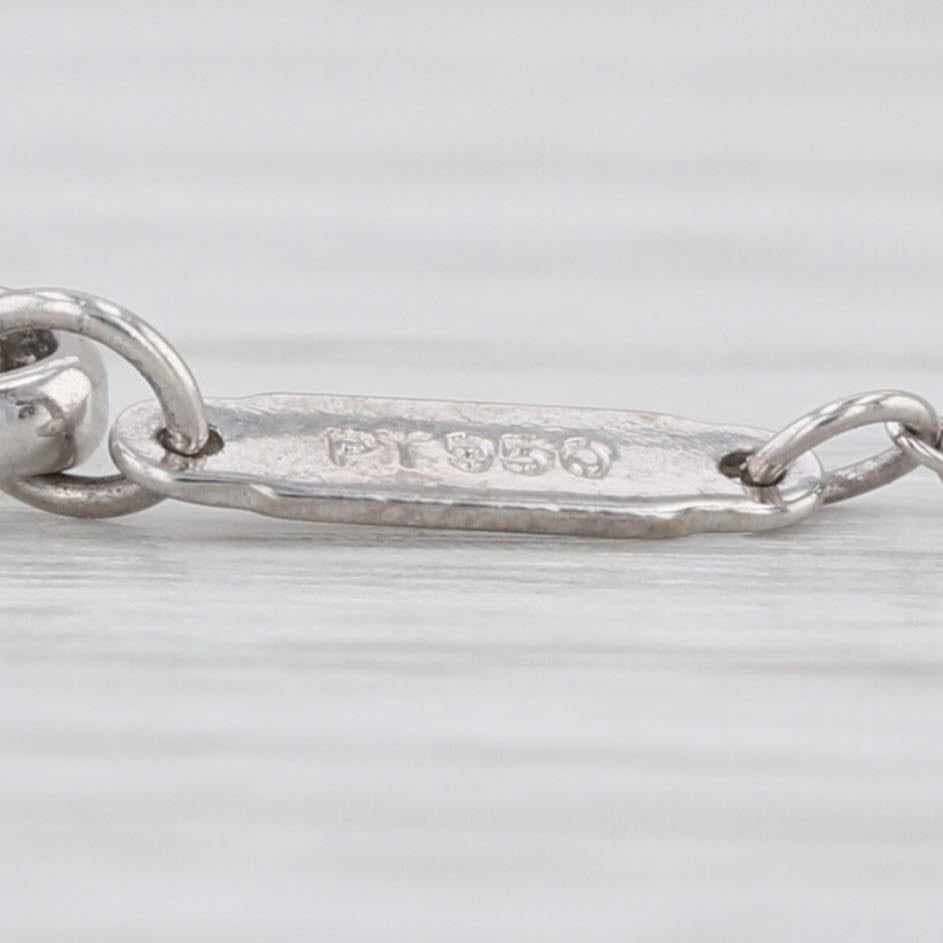 Tiffany & Co 0.20ctw Diamond Star Lariat Necklace w/ Pouch 950 Platinu