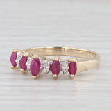 0.57ctw Tiered Ruby Diamond Ring 14k Yellow Gold Size 7