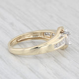 0.18ctw Princess Diamond Ring 10k Yellow Gold Size 7.25 Engagement