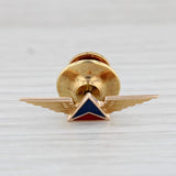 Light Gray Delta Airlines Wings Pin 10k Yellow Gold Enamel Company Service Souvenir