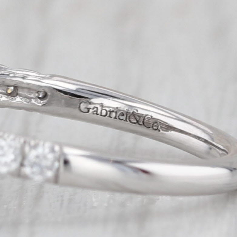 Gabriel & Co 1.05ctw Diamond Halo Engagement Ring 14k White Gold Size 7