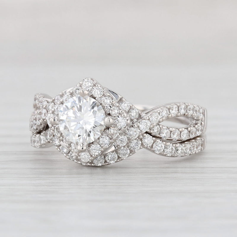 Leo diamond engagement wedding ring set Clearance