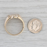 Gray 0.20ctw Men's Diamond Ring 10k Yellow White Gold Size 10.75