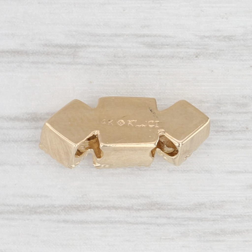 Richard Klein Diamond Accented Slide Bracelet Spacer Charm 14k Yellow Gold