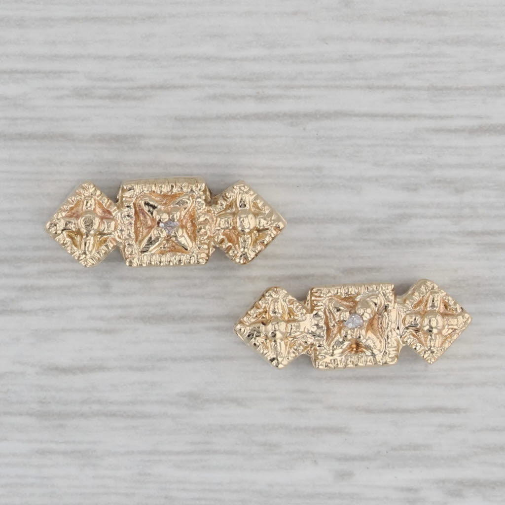 Gray Richard Klein Diamond Slide Charm Spacers 14k Yellow Gold Set of 2