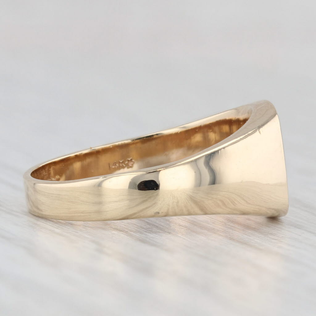 Engravable Signet Ring 14k Yellow Gold Size 7 Vintage