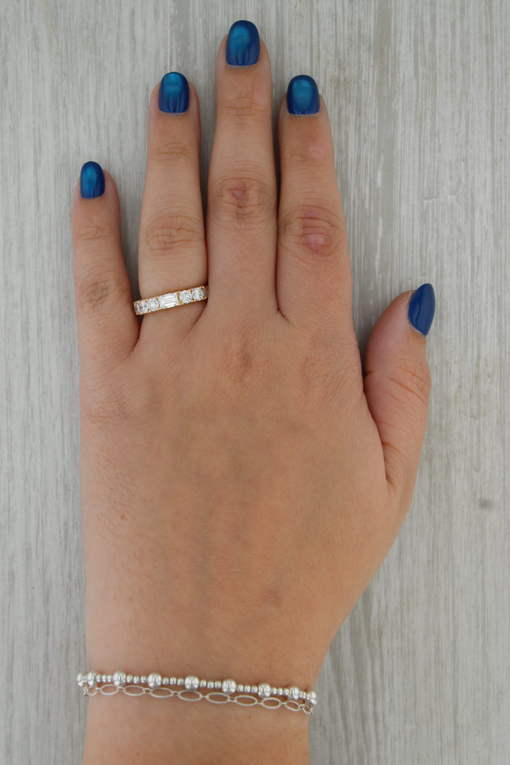 New 1.67ctw Lab Grown Diamond Wedding Band 14k Yellow Gold Stackable Ring