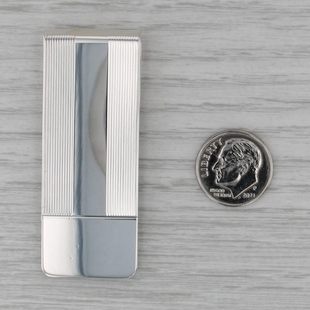 Engravable Tiffany & Co Money Clip w/ Box & Pouch Sterling Silver Vintage