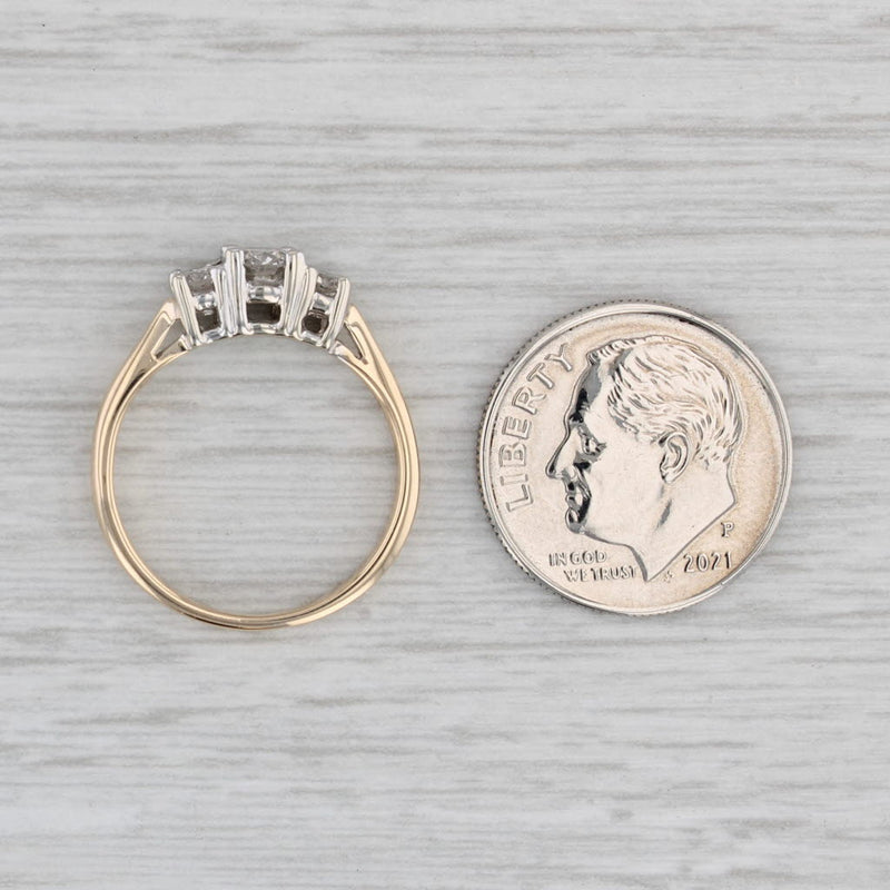 0.47ctw 3-Stone Diamond Engagement Ring 14k Gold Size 5 Round Brilliant