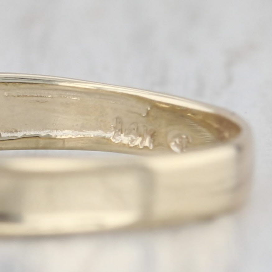 0.90ctw Diamond Wedding Band 14k Yellow Gold Size 9.5 Anniversary Stackable Ring