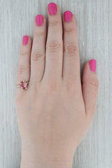 2.52ctw Pink Tourmaline Diamond Ring 18k Yellow Gold Size 7.25