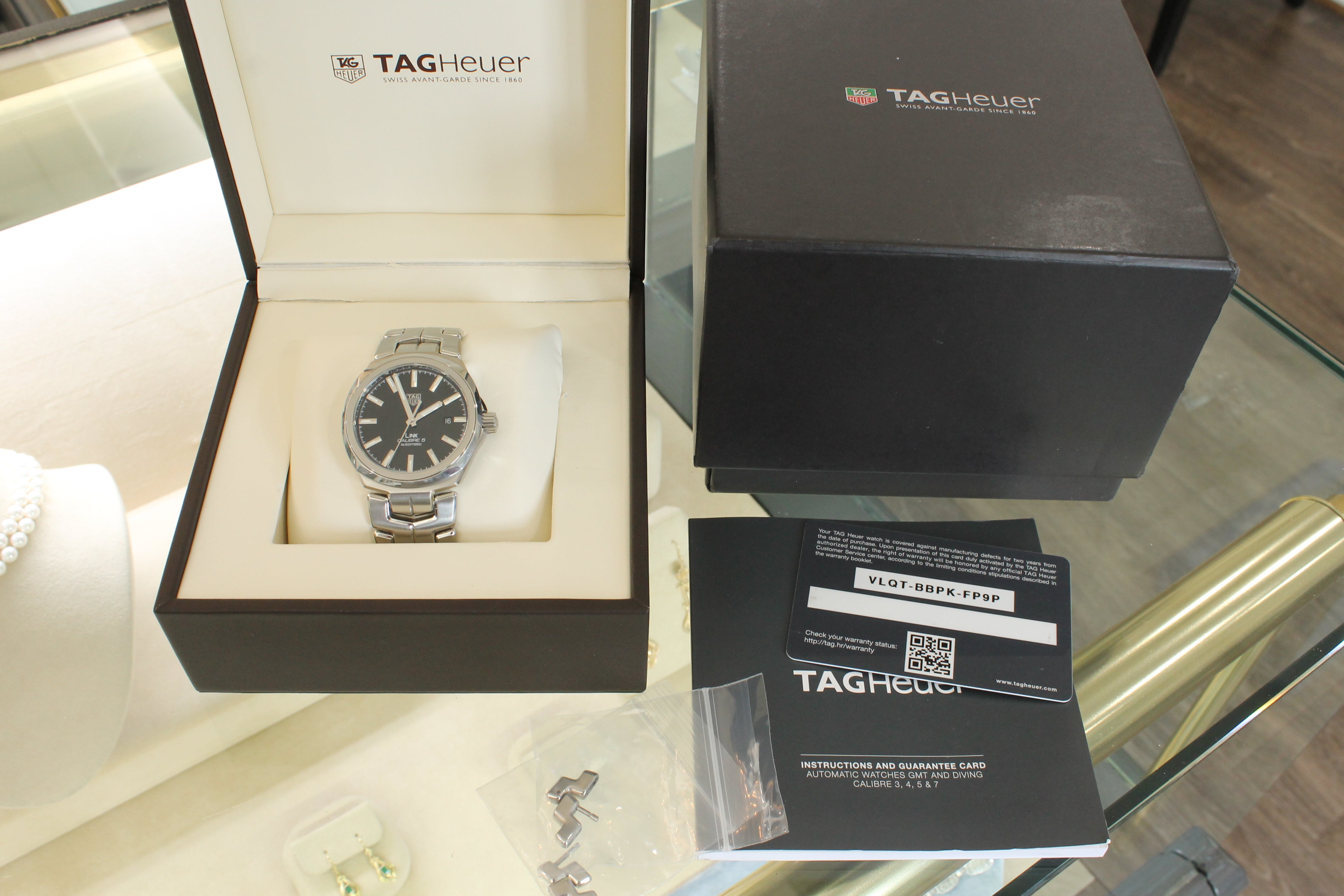 Tag Heuer Link Calibre 5 41mm Mens Steel Automatic Watch WBC2110 w/ Box