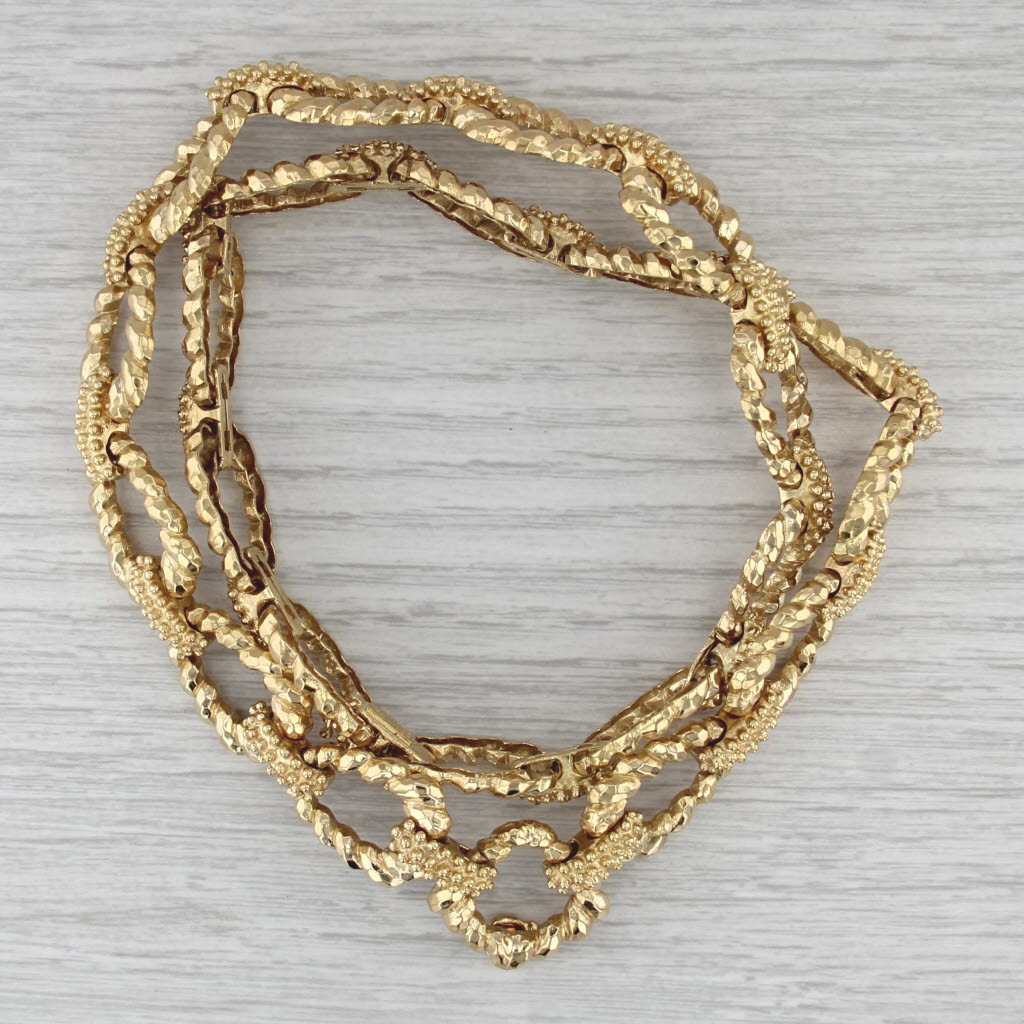Wander France Enhancer Necklace Bracelet Set 18k Yellow Gold 0.15ctw Diamond