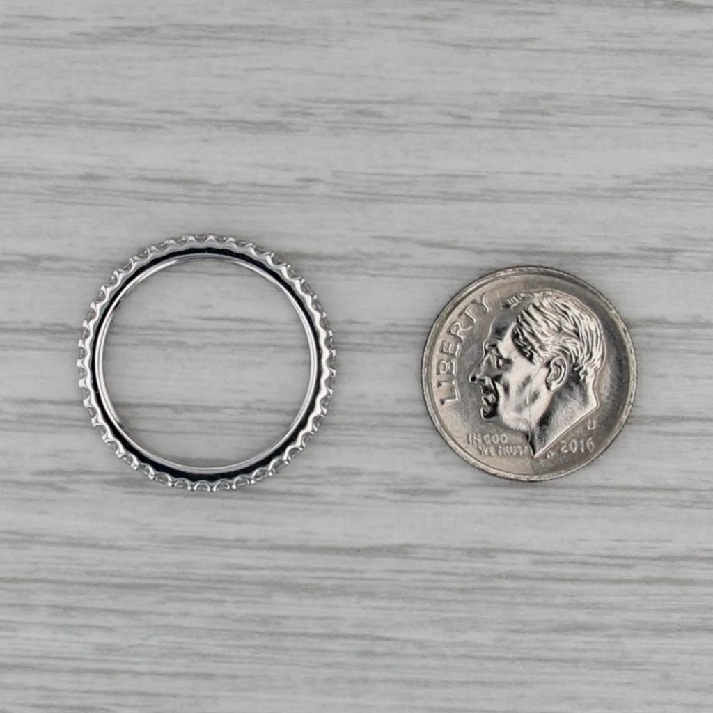 0.60ctw Diamond Eternity Wedding Band Stackable Anniversary Ring 14k White Gold