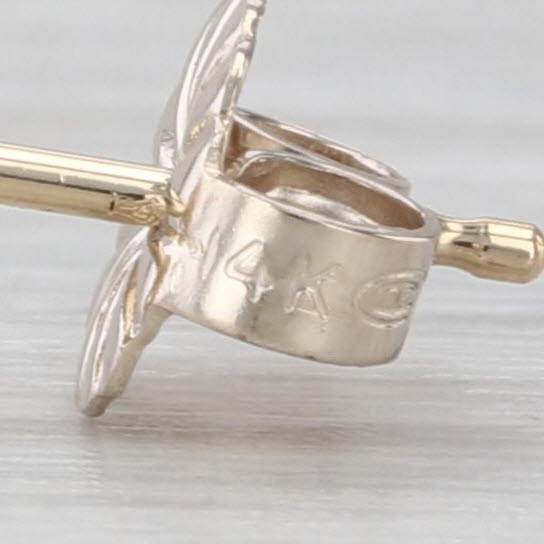 New 0.55ctw Diamond Solitaire Stud Earrings 14k Gold Pear Teardrop Studs