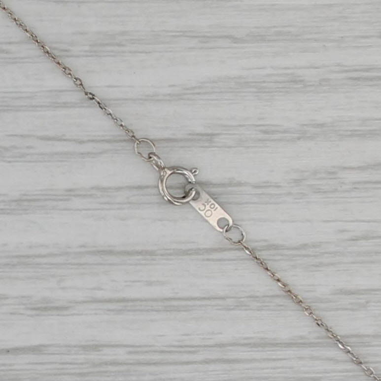 0.62ctw Pink Sapphire Diamond Cross Pendant Necklace 10k White Gold Cable Chain