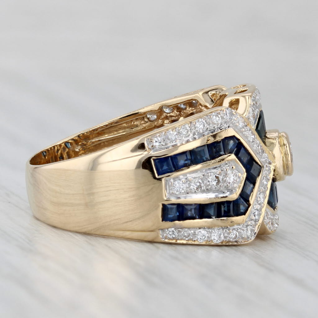 Gray Le Vian 1.50ctw Sapphire Diamond Ring 18k Yellow Gold Size 8