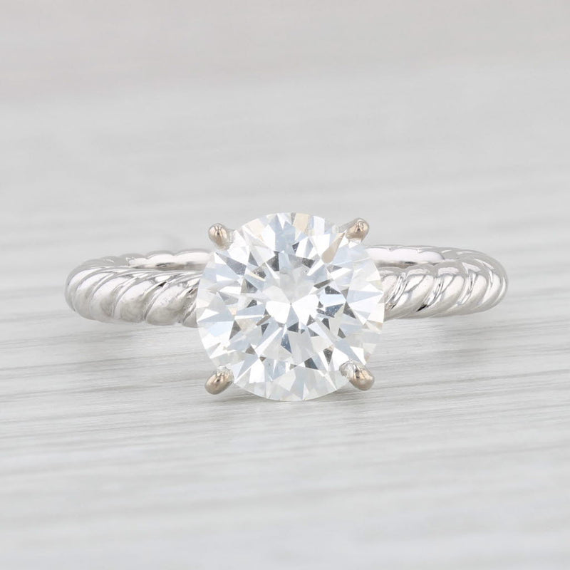 2.53ct Diamond Solitaire Engagement Ring 950 Platinum David Yurman Box GIA