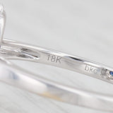 Light Gray New Beverley K 1.30ctw Sapphire Diamond Halo Ring 14k Gold Engagement Size 6.75
