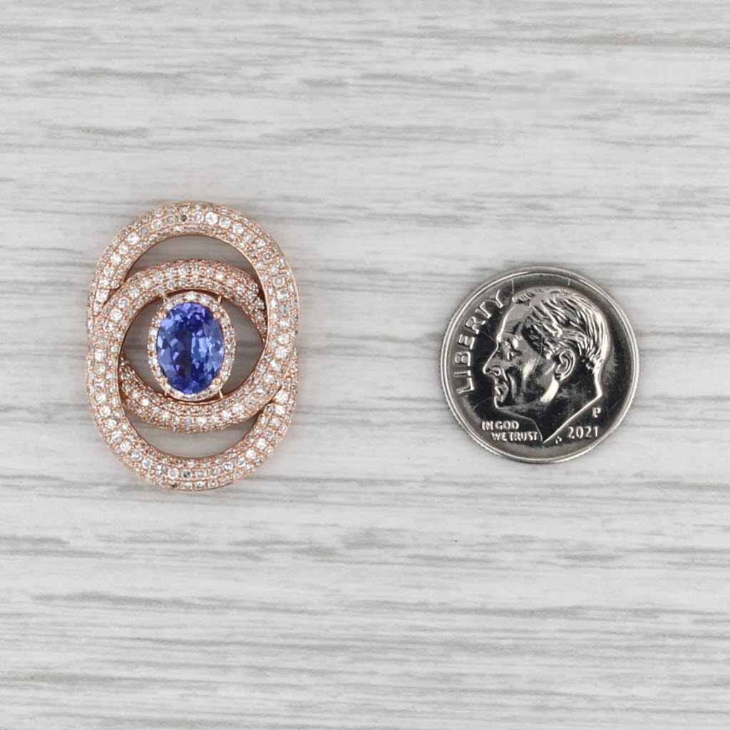 Effy 1.96ctw Tanzanite Diamond Circles Pendant 14k Rose Gold