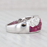 Light Gray 2.45ctw Ruby Diamond Ring 18k White Gold Size 6 Band