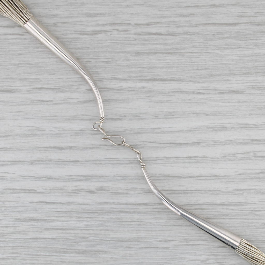 Vintage 51 Strand Liquid Silver Necklace Sterling Silver 24" Statement