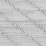 New Adjustable Cable Chain Necklace 14k White Gold 16-18" 1.1mm