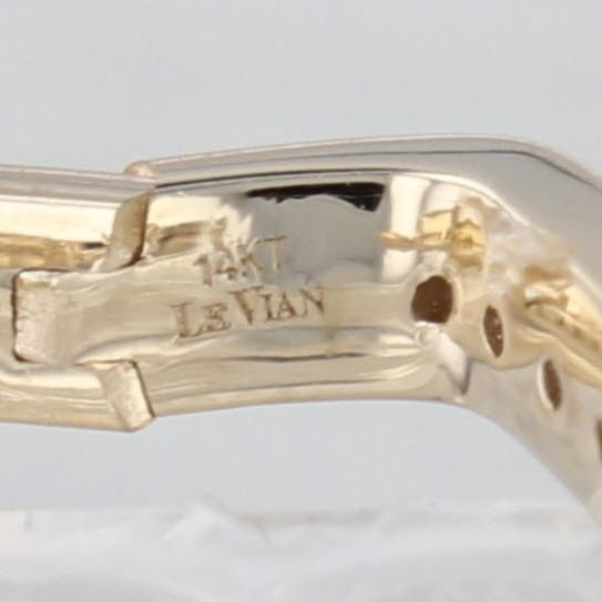 Le Vian 0.69cte Diamond Hoop Earrings 14k Yellow Gold Champagne & Brown hoops