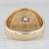 Diamond Scottish Rite Signet Ring 14k Gold Palladium Eagle Yod Masonic Men's