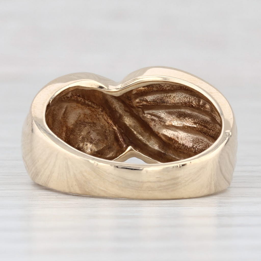 Knot Bypass Ring 10k Yellow Gold Size 5.5 Statement