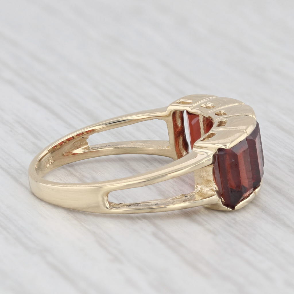 Light Gray 4ctw Garnet Ring 14k Yellow Gold Size 6.25