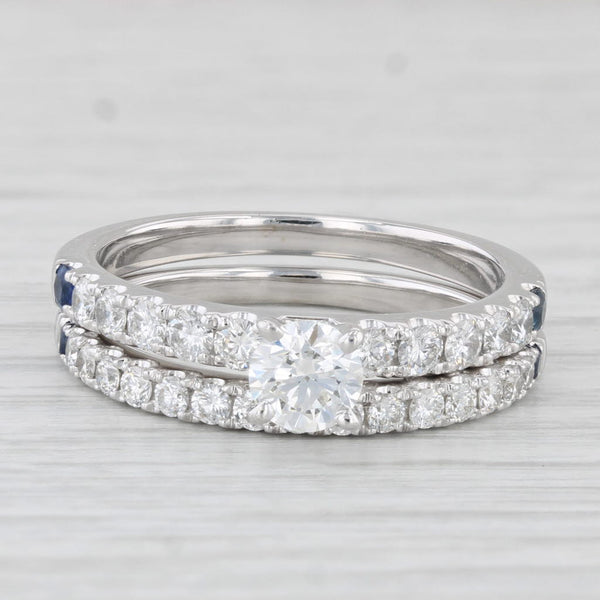Vera Wang 1.53ctw Diamond Sapphire Engagement Ring Wedding Band Set 14k Gold S 9