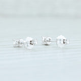Light Gray 0.18ctw Diamond Stud Earrings 14k White Gold Round Brilliant Solitaire Studs