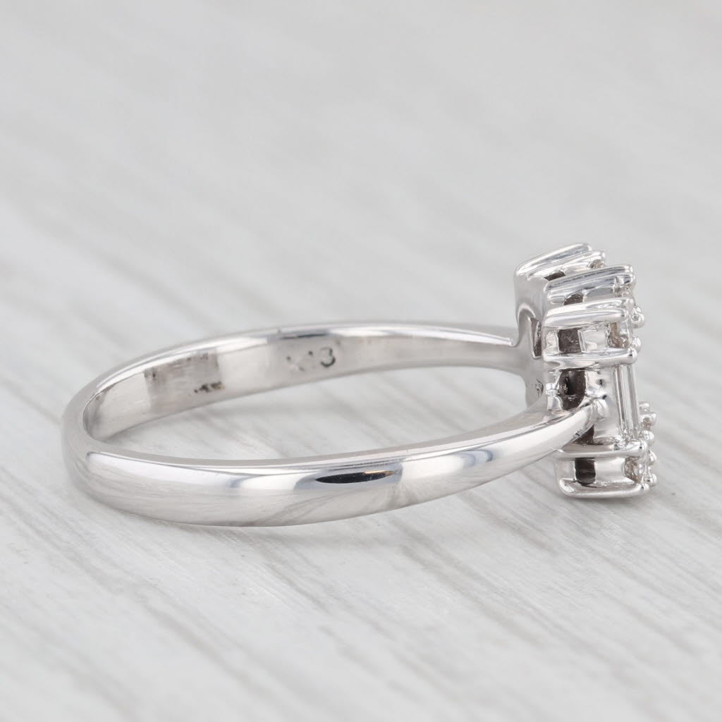0.84ctw VS2 Diamond Baguette Ring 18k White Gold Size 7.75