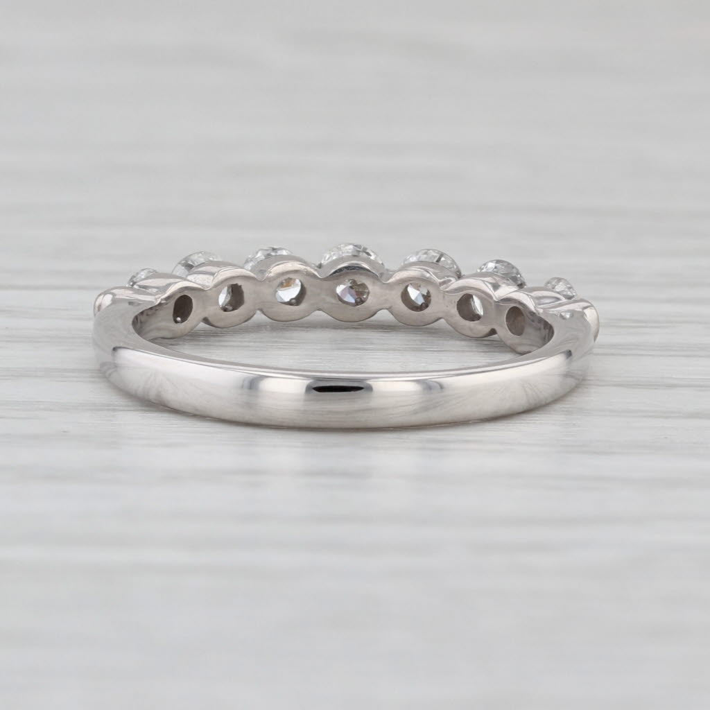 1ctw Diamond Wedding Anniversary Ring 14k White Gold Size 8 Band Stackable