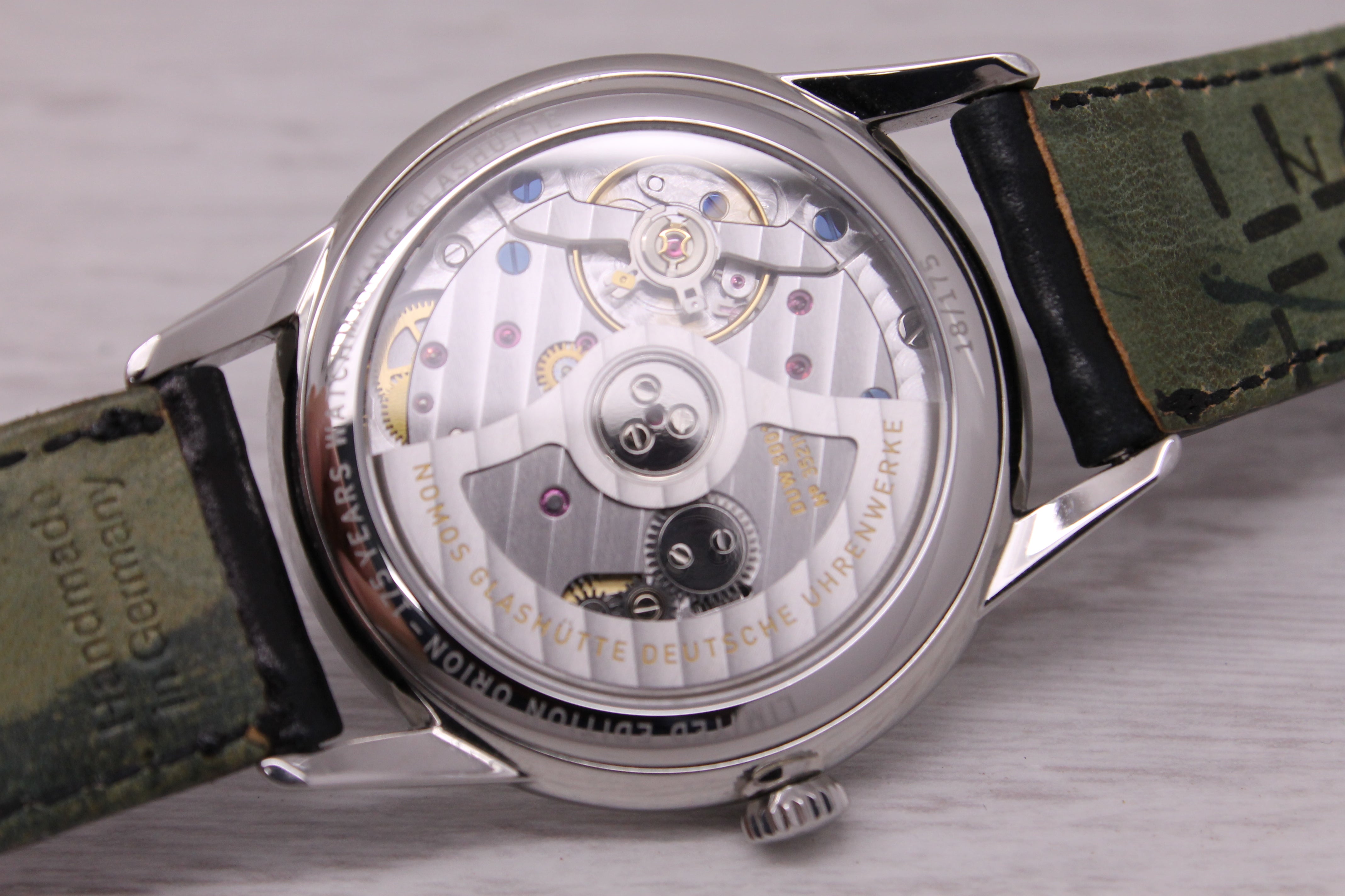 Dark Gray Nomos Orion Neomatik 36mm 175 Years of Watchmaking 395.s1 Automatic Watch w Box