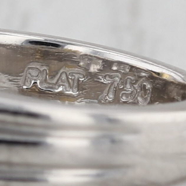 1ctw Diamond Wedding Band Platinum 18k Gold Anniversary Ring Size 4.75 Appraisal