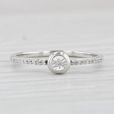 Diamond Ring 10k White Gold Size 7 Stackable Engagement Style