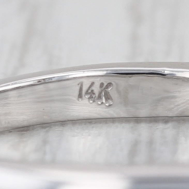 0.90ctw Diamond Wedding Band 14k White Gold Size 10 Stackable Annivesary Ring