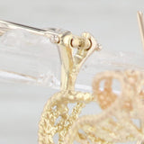 Light Gray Interchangeable Dangle Earrings 14k Gold Hematite Jasper Faux Tortoise Shell