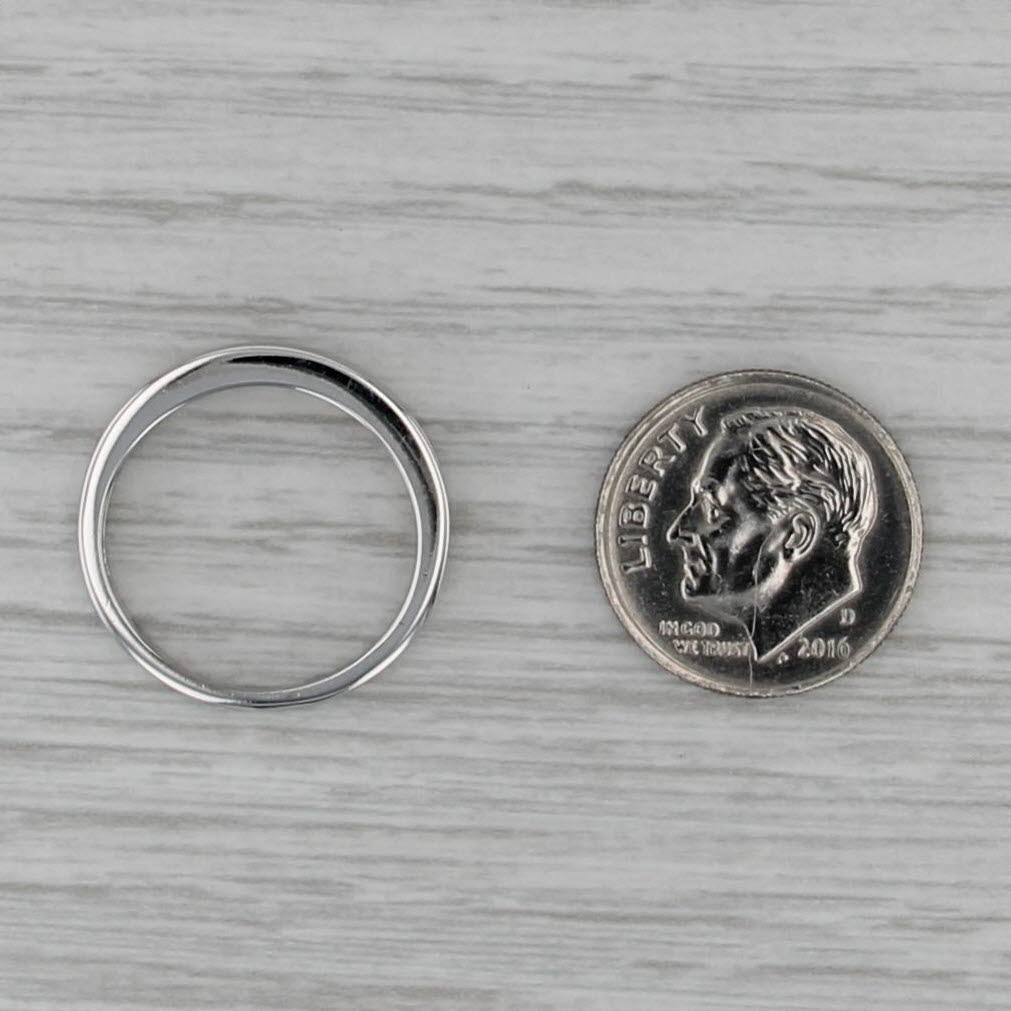 0.53ctw Diamond Princess Channel Set Wedding Band 14k White Gold Size 6 Ring