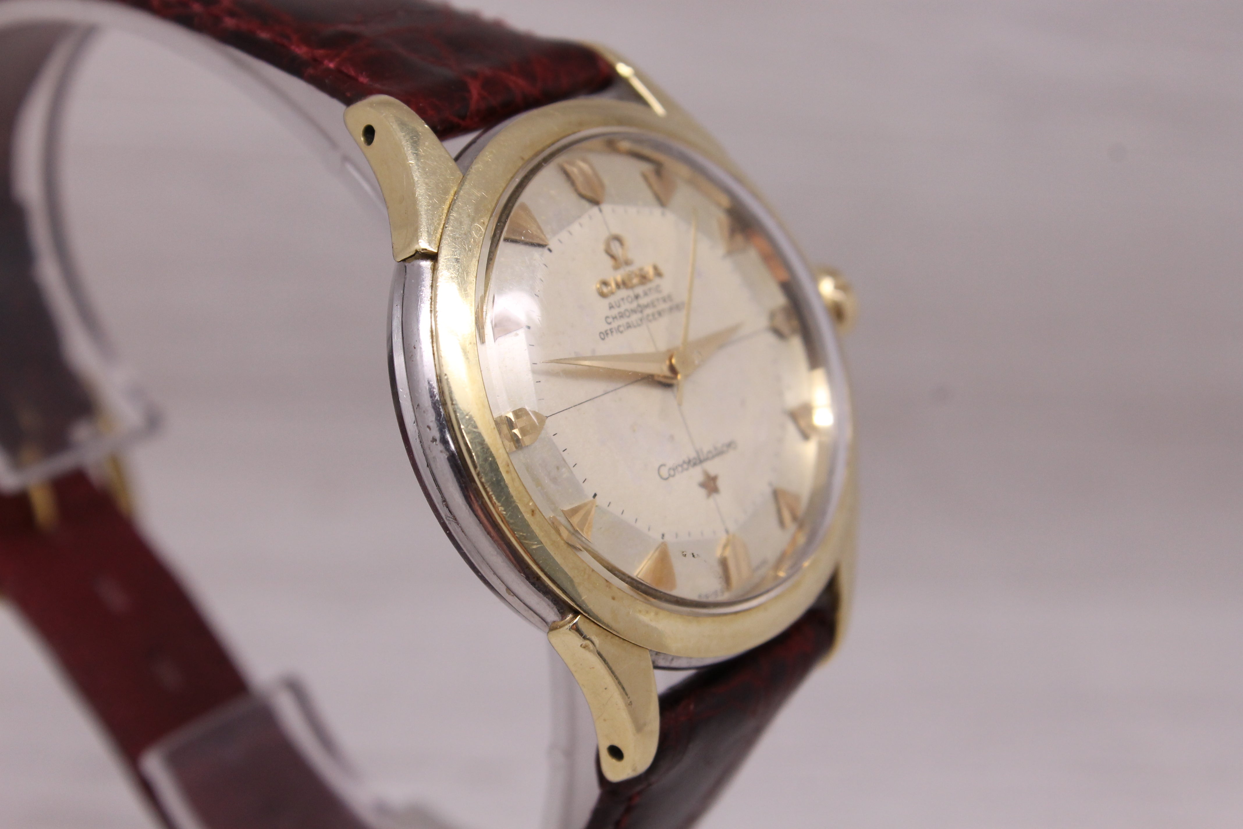 Vintage c.1958 Omega Constellation Arrowhead 35mm Gold Cap Watch ref.2852 c.500