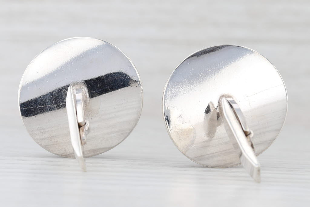 Norwegian Vigeland Modernist Cufflinks Sterling Silver Vintage Norway